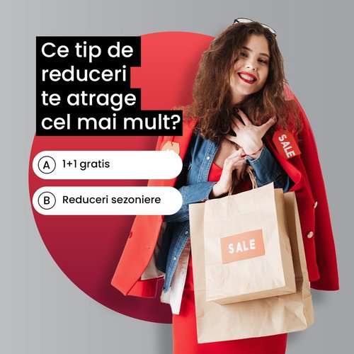 ✨ Ce tip de reduceri te atrage cel mai mult? ✨

A. 1+1 gratis
B. Reduceri sezoniere

Indiferent de preferințele tale,...